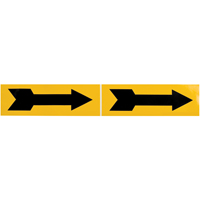 Arrow Pipe Marker, Self-Adhesive, 2-1/4" H x 7" W, Black on Yellow MAS Chibougamau