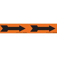Arrow Pipe Markers, Self-Adhesive, 2-1/4" H x 7" W, Black on Orange MAS Chibougamau