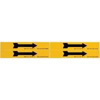 Arrow Pipe Marker, Self-Adhesive, 1-1/8" H x 7" W, Black on Yellow MAS Chibougamau