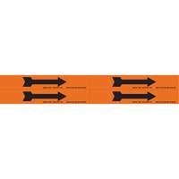 Arrow Pipe Markers, Self-Adhesive, 1-1/8" H x 7" W, Black on Orange MAS Chibougamau