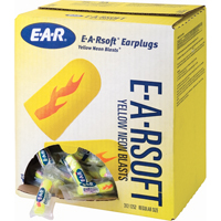 Bouchons d'oreilles &eacute;clat n&eacute;on jaune E-A-Rsoft, Vrac - Sac en poly MAS Chibougamau