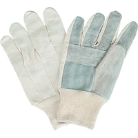 Gants de travail d'usage standard, Grand, Paume en Cuir de vache refendu MAS Chibougamau