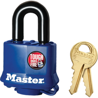 Weather-Resistant Padlock, Keyed Different, Laminated Steel, 1-9/16" Width MAS Chibougamau