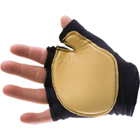 Anti-Impact Tool Grip Fingerless Left-Hand Glove, Size X-Small, Grain Leather Palm MAS Chibougamau