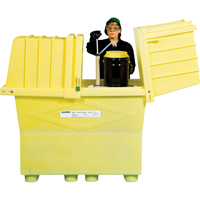 Poly-Safeypacks&reg; Plus With Drain, 60.25" L x 34.5" W x 64" H, 1200 lbs. Load Capacity MAS Chibougamau
