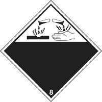 Corrosive Materials TDG Placard, Plastic MAS Chibougamau