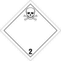 Toxic Gas TDG Placard, Plastic MAS Chibougamau