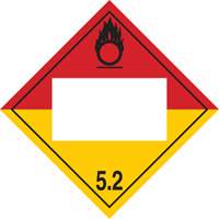 Organic Peroxide TDG Placard, Plastic MAS Chibougamau