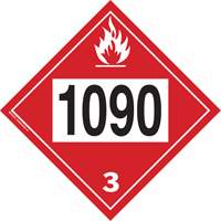 1090 Acetone Flammable Liquid TDG Placard, Plastic MAS Chibougamau