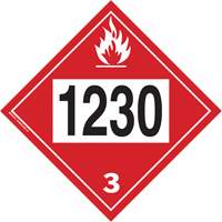 1230 Methanol TDG Placard, Plastic MAS Chibougamau