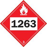 1263 Paint Flammable Liquid TDG Placard, Plastic MAS Chibougamau