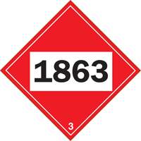 1863 Aviation Fuel Flammable Liquid TDG Placard, Plastic MAS Chibougamau
