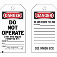 &eacute;tiquettes de s&eacute;curit&eacute; auto-plastifiantes, Polyester, 3" la x 5-3/4" h, Anglais MAS Chibougamau