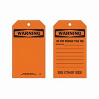 &eacute;tiquettes de s&eacute;curit&eacute; auto-plastifiantes, Polyester, 4" la x 7" h, Anglais MAS Chibougamau