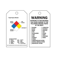 &eacute;tiquettes auto-plastifiantes du droit &agrave; l'information, Polyester, 3" la x 5-3/4" h, Anglais MAS Chibougamau