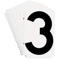 Quick-Align&reg; Individual Gothic Number and Letter Labels, 3, 4" H, Black MAS Chibougamau