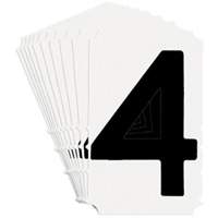 Quick-Align&reg; Individual Gothic Number and Letter Labels, 4, 4" H, Black MAS Chibougamau