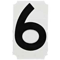 Quick-Align&reg; Individual Gothic Number and Letter Labels, 6, 4" H, Black MAS Chibougamau