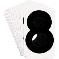 Quick-Align&reg; Individual Gothic Number and Letter Labels, 8, 4" H, Black MAS Chibougamau