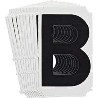 Quick-Align&reg; Individual Gothic Number and Letter Labels, B, 4" H, Black MAS Chibougamau