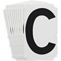 Quick-Align&reg; Individual Gothic Number and Letter Labels, C, 4" H, Black MAS Chibougamau