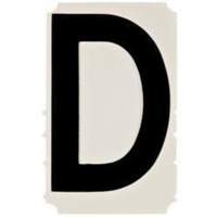 Quick-Align&reg; Individual Gothic Number and Letter Labels, D, 4" H, Black MAS Chibougamau