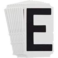 Quick-Align&reg; Individual Gothic Number and Letter Labels, E, 4" H, Black MAS Chibougamau