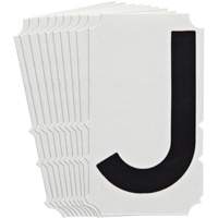 Quick-Align&reg;Individual Gothic Number and Letter Labels, J, 4" H, Black MAS Chibougamau