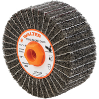 Tambours de finition Two-In-One, 4-1/2" dia. x 2" la, Arbre 5/8"-11, Oxyde d'aluminium MAS Chibougamau