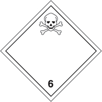 &eacute;tiquettes d'exp&eacute;dition TMD, Classe 6,1, Substances toxiques, Vinyle MAS Chibougamau