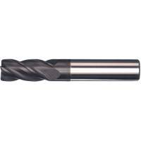 Unequal Helix End Mill, 1/2" Dia., 3" L, 4 Flutes, 1/2" Shank, Carbide MAS Chibougamau