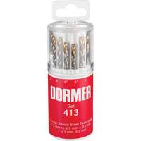 Jobber Drill Bit Set, 13 Pieces, High Speed Steel MAS Chibougamau