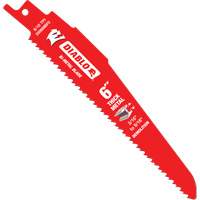 Reciprocating Blade for Thick Metal/Demolition, Bi-Metal, 8-10 TPI, 6" L MAS Chibougamau