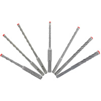 Rebar Demon SDS-Plus 4-Cutter Full Carbide Head Hammer Bit Set, 7 Pieces, Carbide MAS Chibougamau