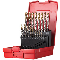 Jobber Length Drill Set, 19 Pieces, High Speed Steel MAS Chibougamau