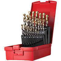 Jobber Length Drill Bit Set, 25 Pieces, High Speed Steel MAS Chibougamau