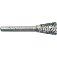 Inverted Cone Shape Burr, 3/8" Dia., 1/4" Shank, 3/8" Depth of Cut MAS Chibougamau