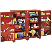 Jobsite Shelf Cabinet, Steel, 47.5 Cubic Feet, Red MAS Chibougamau