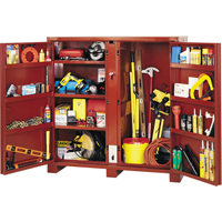 Jobsite Shelf Cabinet, Steel, 47.5 Cubic Feet, Red MAS Chibougamau
