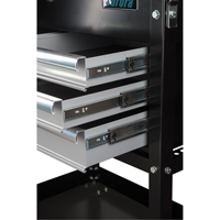 Chariot utilitaire, 4 tiroirs, 18" lo x 33" la x 39" h, Noir MAS Chibougamau