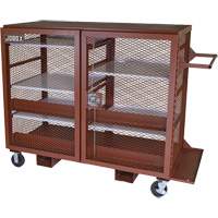 Mobile Mesh Cabinet, Steel, 49 Cubic Feet, Red MAS Chibougamau