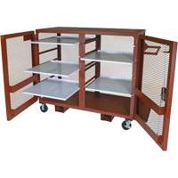 Mobile Mesh Cabinet, Steel, 49 Cubic Feet, Red MAS Chibougamau