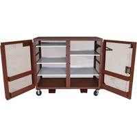Mobile Mesh Cabinet, Steel, 49 Cubic Feet, Red MAS Chibougamau