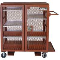 Mobile Mesh Cabinet, Steel, 37 Cubic Feet, Red MAS Chibougamau