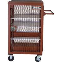 Mobile Mesh Cabinet, Steel, 22 Cubic Feet, Red MAS Chibougamau