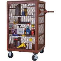 Mobile Mesh Cabinet, Steel, 22 Cubic Feet, Red MAS Chibougamau