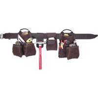 Deluxe Contractor's Tool Belt, Leather, Tan MAS Chibougamau