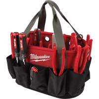 Sac ovale utilitaire, Nylon balistique, 24 pochettes, Noir/Rouge MAS Chibougamau