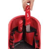 Aerial Utility Oval Bag, Ballistic Nylon, 14 Pockets, Black/Red MAS Chibougamau