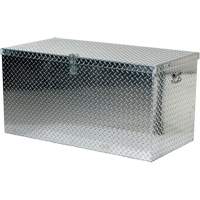 Boîte &agrave; outils portative en t&ocirc;le larm&eacute;e d'aluminium, 25-1/16" P x 49-1/4" la x 24" h, Argent MAS Chibougamau